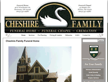 Tablet Screenshot of cheshirefamilyfuneralhome.com